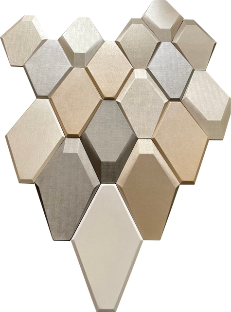 Soundproof Golden Intoor 3D Mosaic Tile