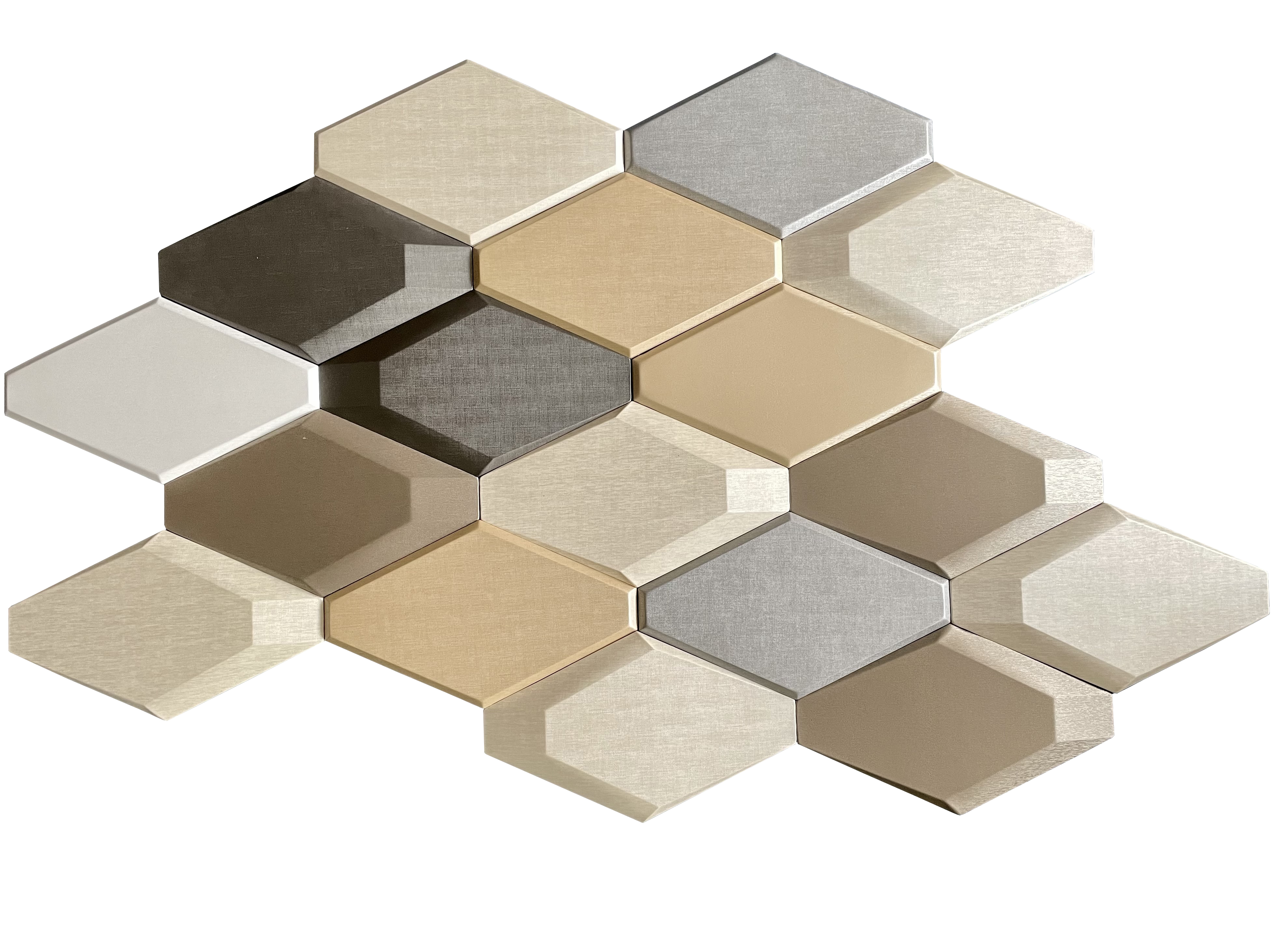 Semi PU Kulit Golden Intoor 3D Mosaic Tile