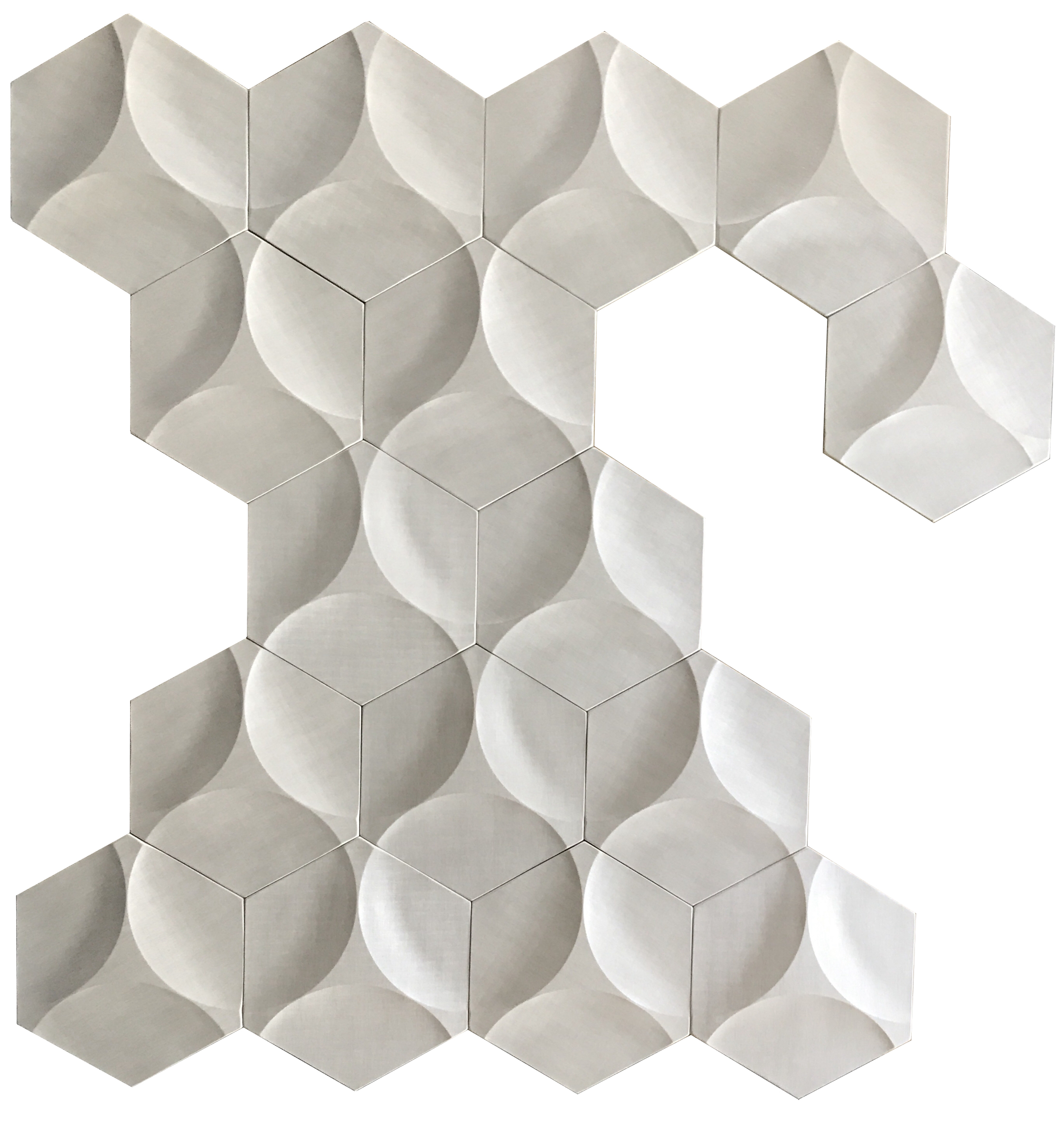 Zero Formaldehid White Dalaman 3D Mosaic Tile